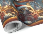 Boxer Dog Roller Untersetzer Weihnachten Geschenkpapier (Rolleneckpunkt)