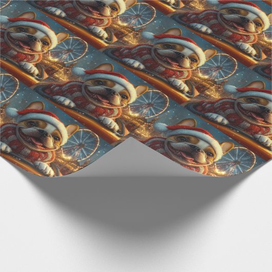 Boxer Dog Roller Untersetzer Weihnachten Geschenkpapier (Ecke)