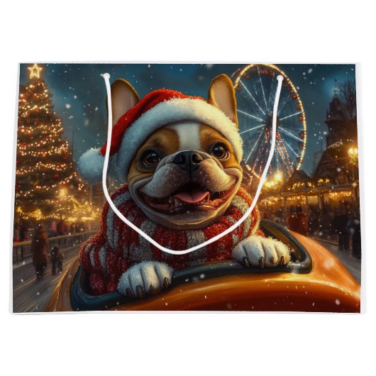 Boxer Dog Roller Untersetzer Weihnachten Große Geschenktüte (Vorderseite)
