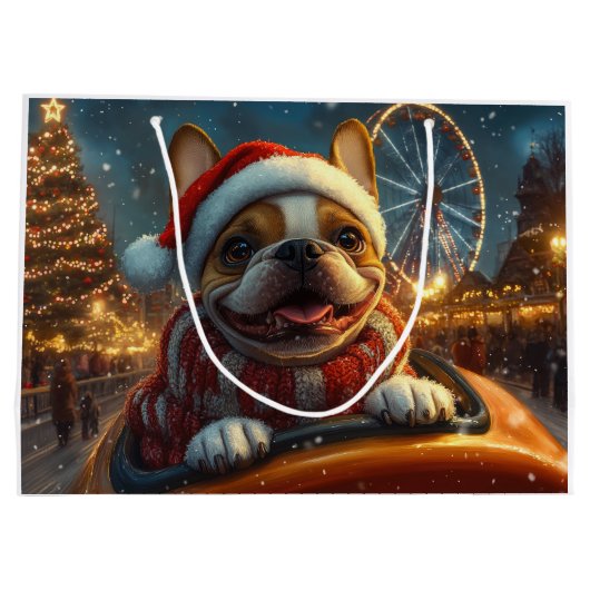 Boxer Dog Roller Untersetzer Weihnachten Große Geschenktüte (Rückseite)