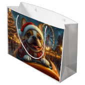 Boxer Dog Roller Untersetzer Weihnachten Große Geschenktüte (Rückseite Schrägansicht)
