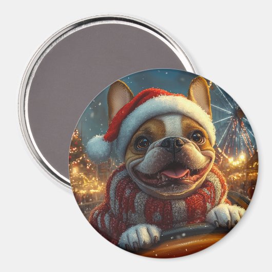 Boxer Dog Roller Untersetzer Weihnachten Magnet (Vorderseite/Rückseite)