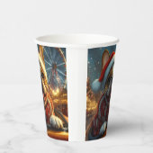 Boxer Dog Roller Untersetzer Weihnachten Pappbecher (Rechts)