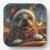 Boxer Dog Roller Untersetzer Weihnachten Pappteller (Vorderseite)