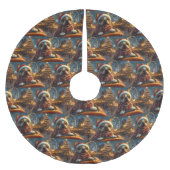 Boxer Dog Roller Untersetzer Weihnachten Polyester Weihnachtsbaumdecke (Vorderseite)