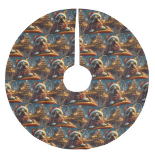 Boxer Dog Roller Untersetzer Weihnachten Polyester Weihnachtsbaumdecke