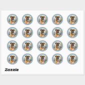 Boxer Dog Round Stickers (Blatt)
