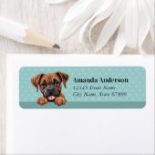 Boxer Dog Rücksendeadressen-Aufkleber (Insitu)