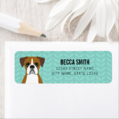 Boxer Dog Rücksendeadressen-Aufkleber (Insitu)