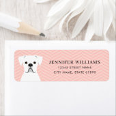 Boxer Dog Rücksendeadressen-Aufkleber (Insitu)