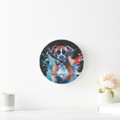 Boxer Dog Runde Wanduhr (Zuhause)