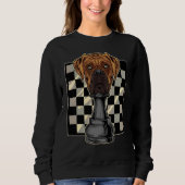 Boxer Dog Schach Sweatshirt (Vorderseite)