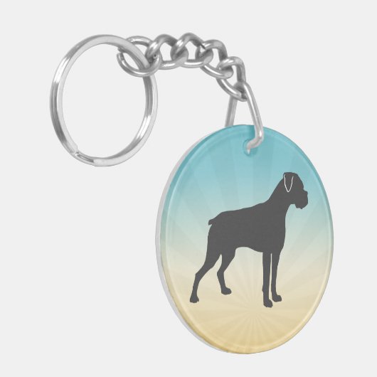 Boxer Dog Schlüsselanhänger (Vorderseite links)