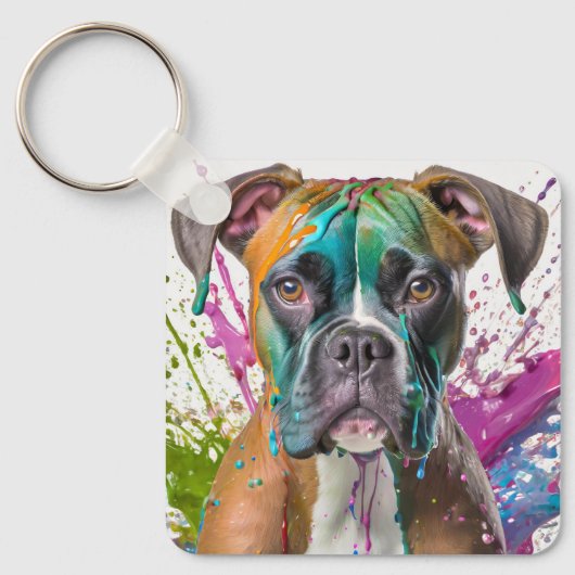 Boxer Dog Schlüsselanhänger (Vorderseite)