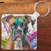 Boxer Dog Schlüsselanhänger (Rückseite)