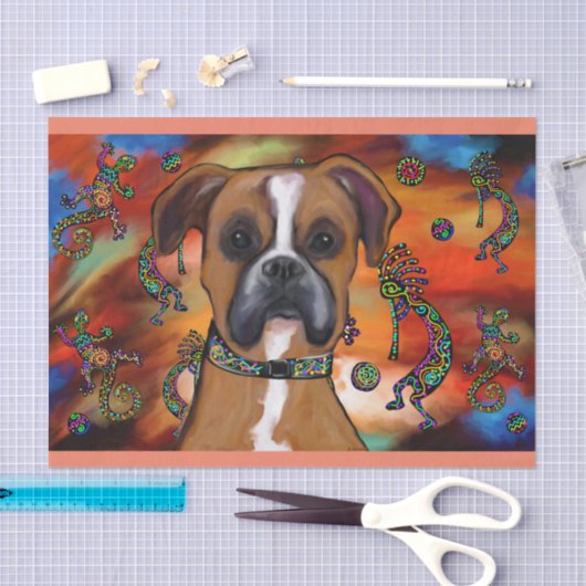 Boxer Dog Seidenpapier (Handwerk)