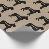 Boxer Dog Silhouette Geschenkpapier (Ecke)