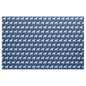 Boxer Dog Silhouette Pet Navy Blue Stoff (Fat Quarter (45,7 x 55,9 cm))