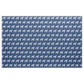 Boxer Dog Silhouette Pet Navy Blue Stoff (Fat Quarter (45,7 x 55,9 cm))