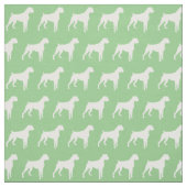 Boxer Dog Silhouette Pet Sage Green Stoff (Muster)