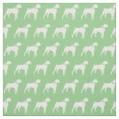 Boxer Dog Silhouette Pet Sage Green Stoff (Muster)