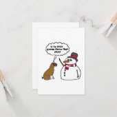 Boxer Dog Snowman Weihnachten Karte (Vorderseite/Rückseite Beispiel)