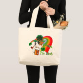 Boxer Dog St Patrick's Day Jumbo Stoffbeutel (Vorderseite (Produkt))
