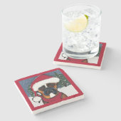 Boxer Dog Steinuntersetzer (Seitenansicht)