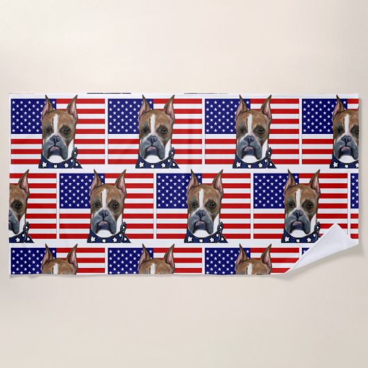 BOXER DOG STRANDTUCH (Vorderseite)