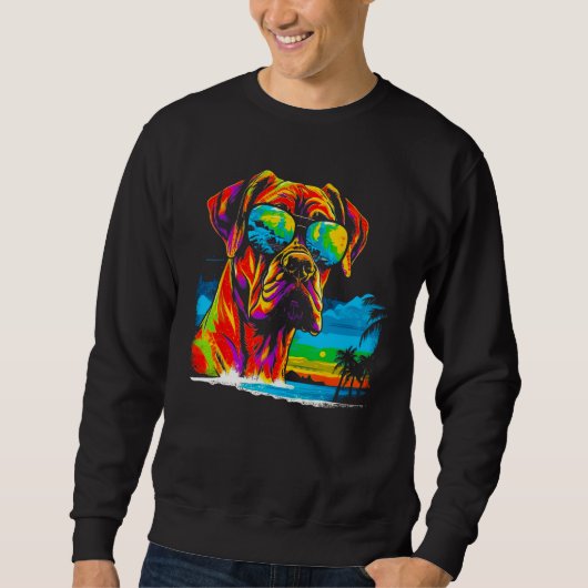 Boxer Dog Summer Sweatshirt (Vorderseite)