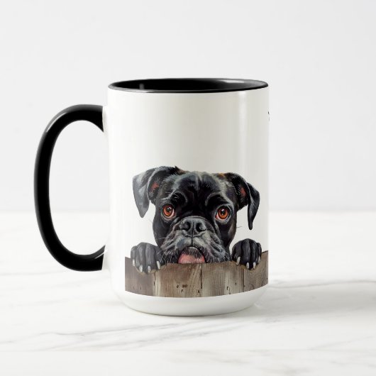 Boxer Dog Tasse (Links)