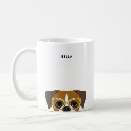Boxer Dog Tasse (Links)