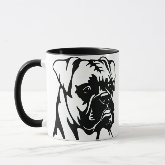 Boxer Dog Tasse (Links)