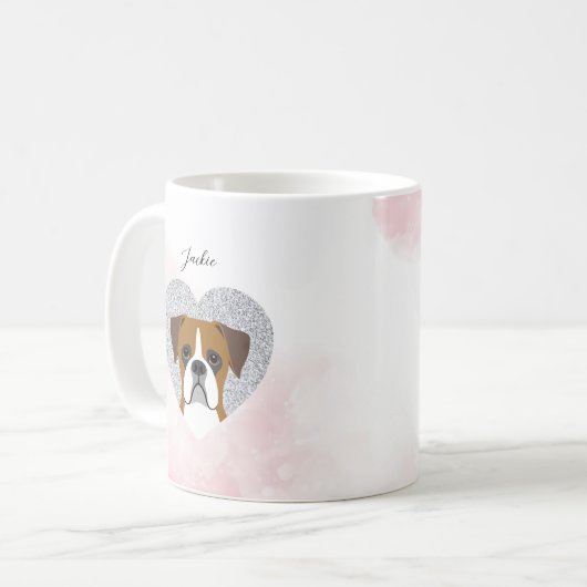 Boxer Dog Tasse (Vorderseite Links)