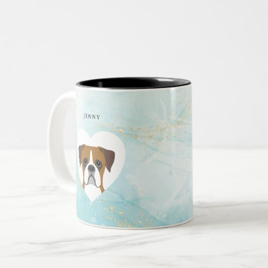 Boxer Dog Tasse (Vorderseite Links)
