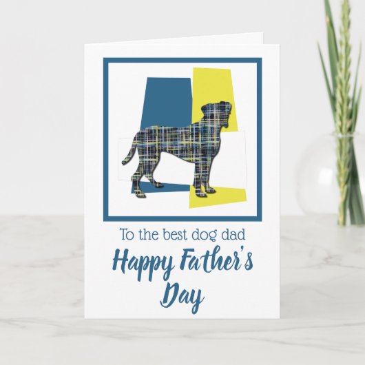 Boxer Dog TriColor Father's Day Card Karte (Vorderseite)
