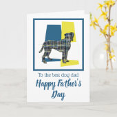 Boxer Dog TriColor Father's Day Card Karte (Gelbe Blume)