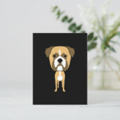 Boxer Dog. Übersichtlicher Kopf. Postkarte (Stehend Vorderseite)