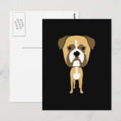 Boxer Dog. Übersichtlicher Kopf. Postkarte (Vorne/Hinten)