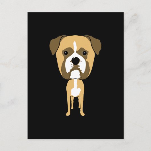 Boxer Dog. Übersichtlicher Kopf. Postkarte (Vorderseite)