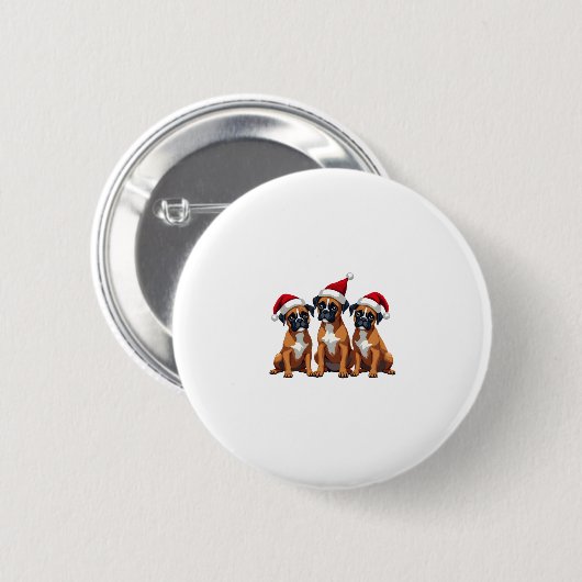 Boxer Dog Ugly Sweater Christmas Light Xmas Pajama Button (Vorne & Hinten)