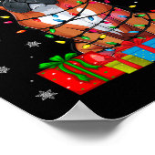 Boxer Dog Ugly Xmas Lights Weihnachtsmannmütze Box Poster (Ecke)