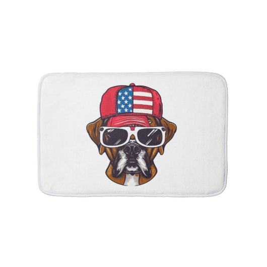 Boxer Dog USA Badematte (Vorderseite)
