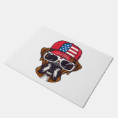 Boxer Dog USA Fußmatte (Schrägansicht)