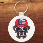 Boxer Dog USA Schlüsselanhänger (Vorderseite)