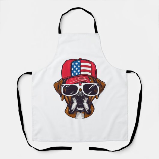 Boxer Dog USA Schürze (Vorderseite)