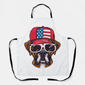 Boxer Dog USA Schürze (Vorderseite)