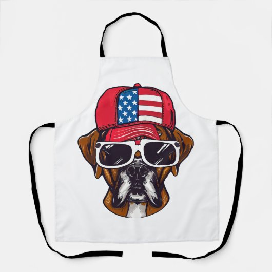 Boxer Dog USA Schürze (Vorderseite)