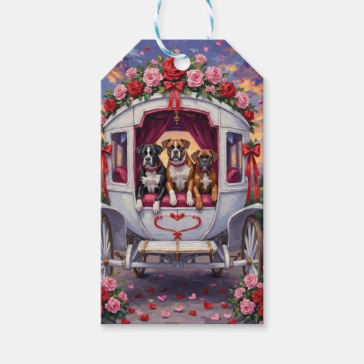 Boxer Dog Valentine's Day Geschenkanhänger (Vorderseite)