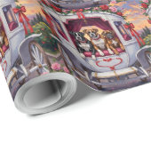 Boxer Dog Valentine's Day Geschenkpapier (Rolleneckpunkt)